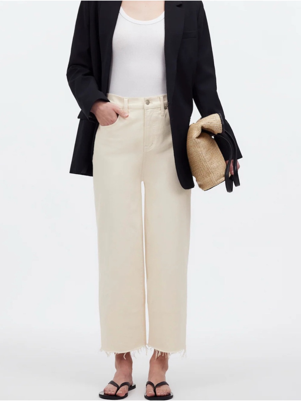 Madewell “Perfect Vintage Wide-Leg Crop Jean – Vintage Canvas Comfort Stretch”